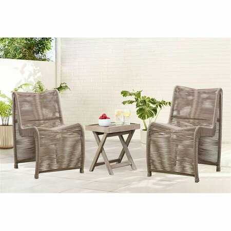 BORAAM Lorenzo Rope Outdoor Patio Chairs, Tan - Set of 2 77145